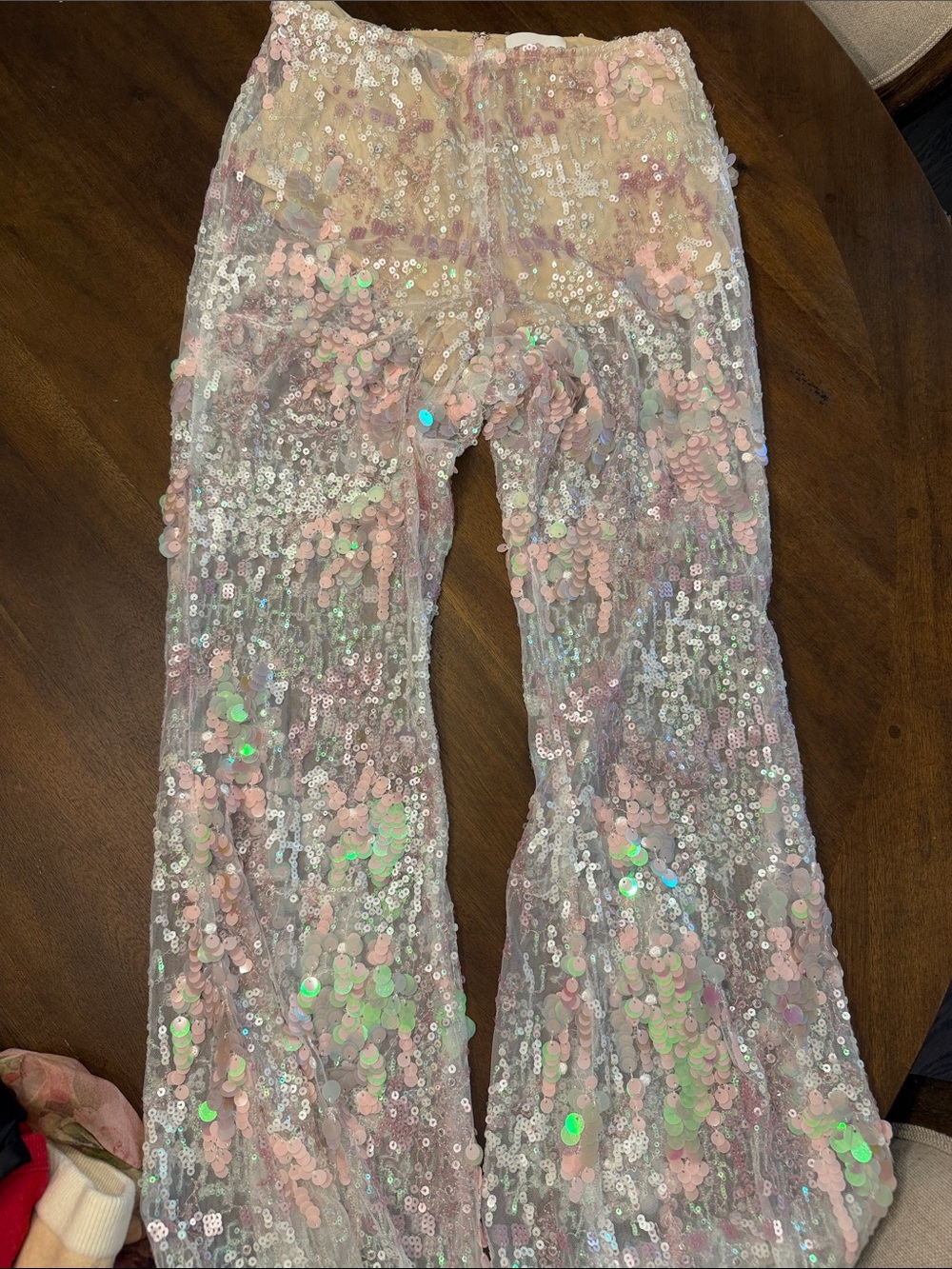 Aknvas Iridescent Pink Sequin Pants